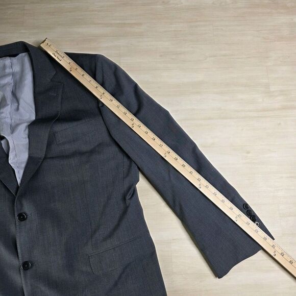 Brooks Brothers Explorer Madison Fit Gray Blazer Sport Coat Suit Jacket Size 46 - Picture 4 of 10